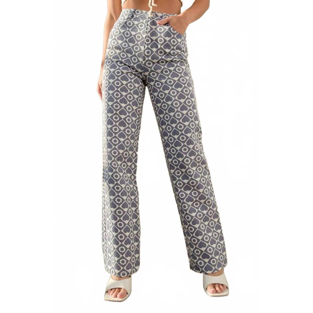 NEW PAPERMOON remi heart check pants in grey